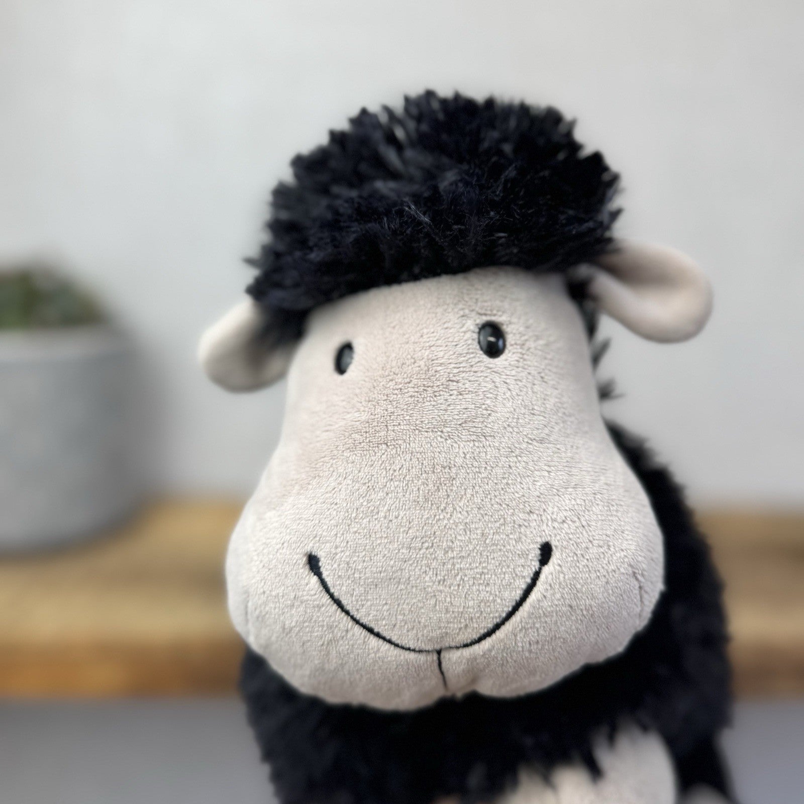 Jellycat Medium Black Truffles Sheep - Floppy Lamp Pillow Beanie Retired 14” NWT