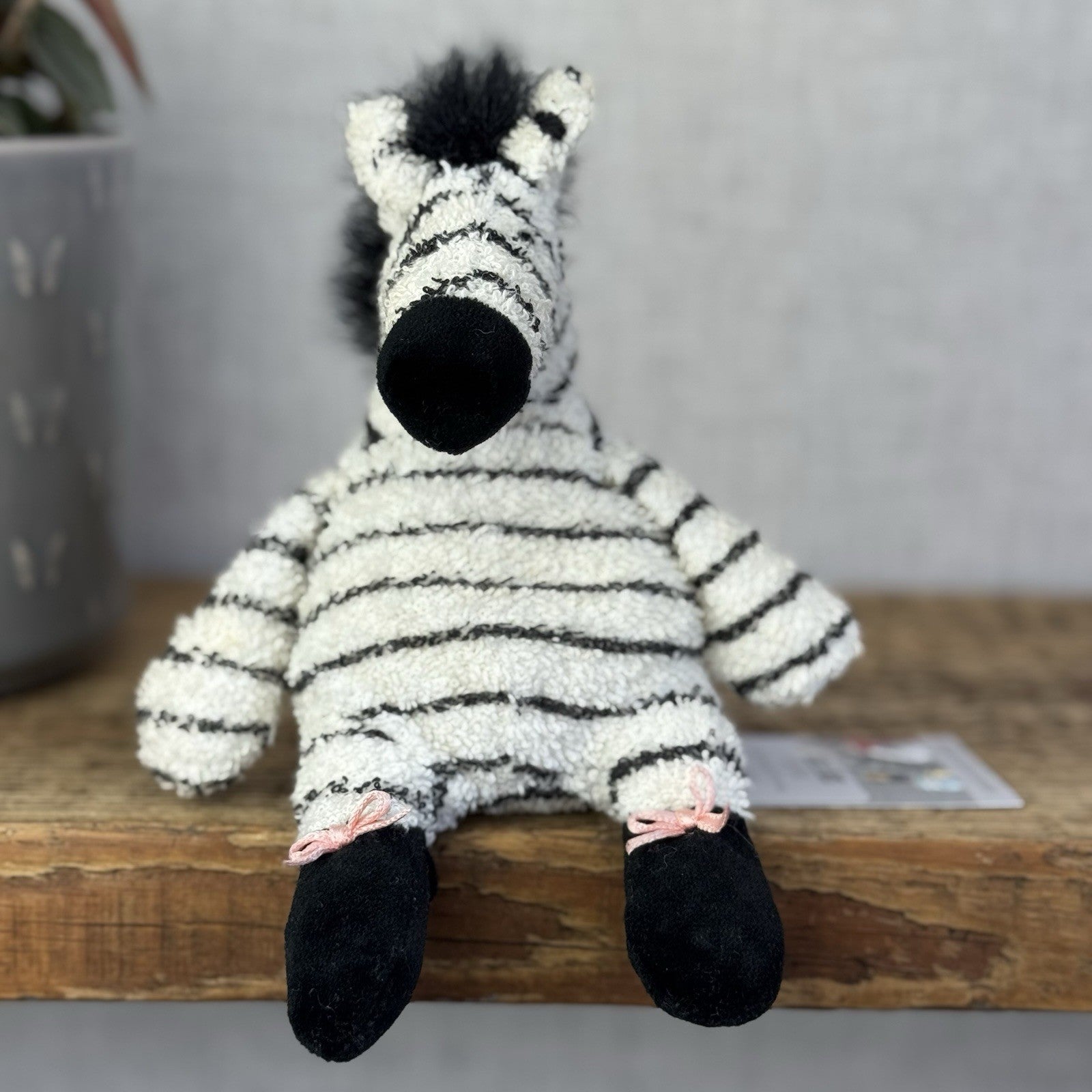 Manhattan Toy Company - Tip Toe Zebra Vintage Soft Toy Beanie Zebra Ballet 7”