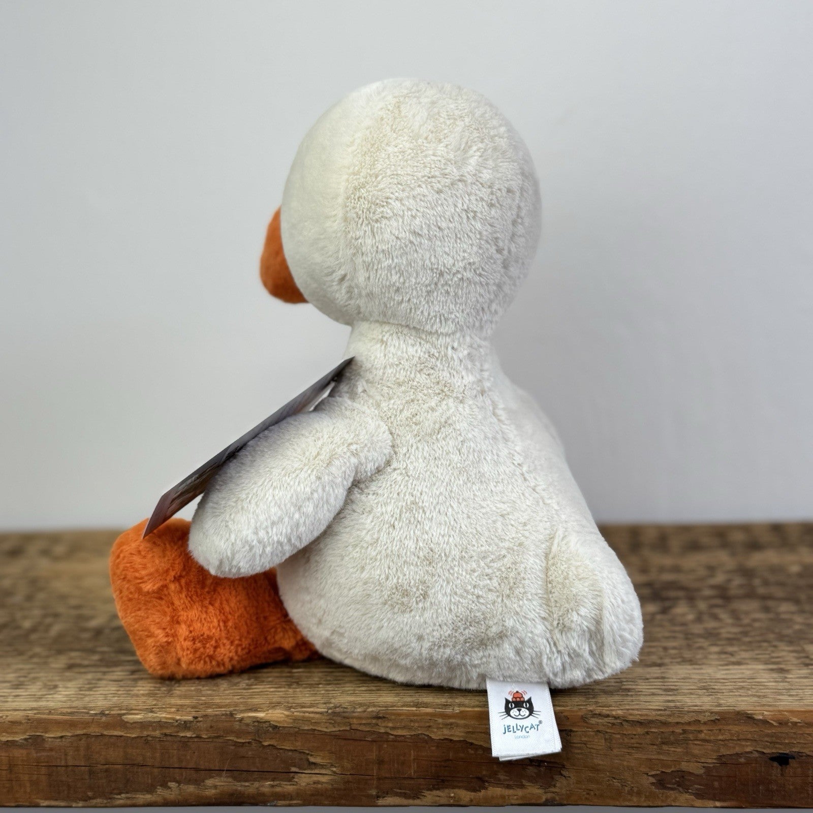 Jellycat Nimbus Duck - Small Short Fur Cream Duckling Soft Toy Retired 10"