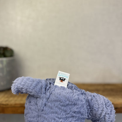 Jellycat Medium Fuddlewuddle Elephant Blue - Blue Sitting Ele Retired 8" (#2)