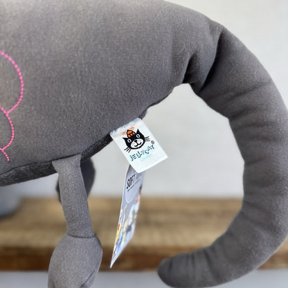 Jellycat Zaggy Chameleon - Green Chameleon Soft Toy Beanie Large Grey/Pink 19”
