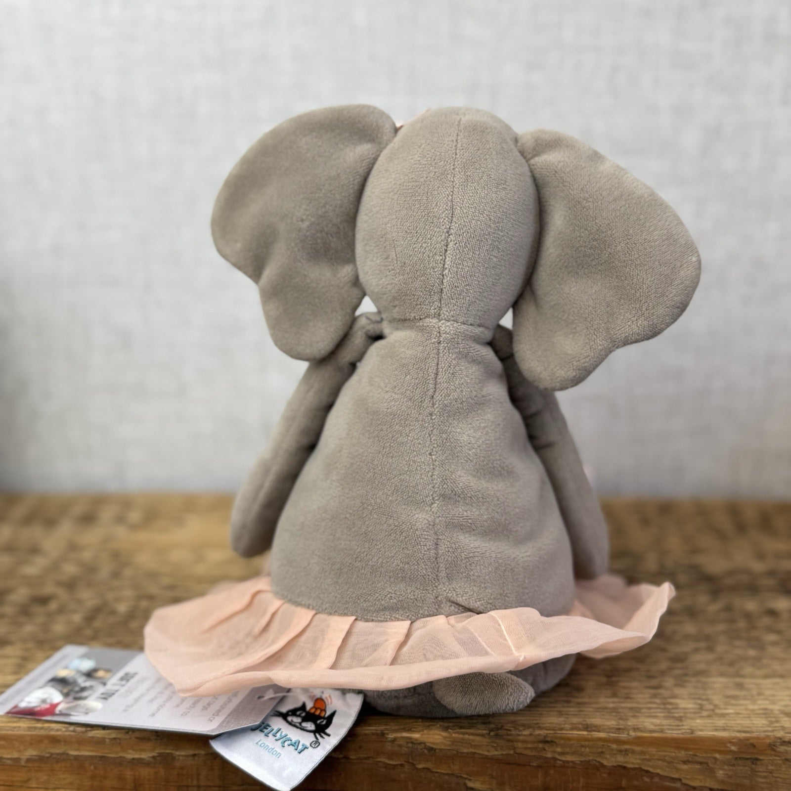 Jellycat Dancing Darcy Elephant - Medium Grey Elephant - Ballet Tutu Plush 12”