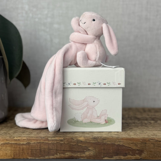 Jellycat - My First Soother Pink - Pink Bunny Velour Comforter New In Box