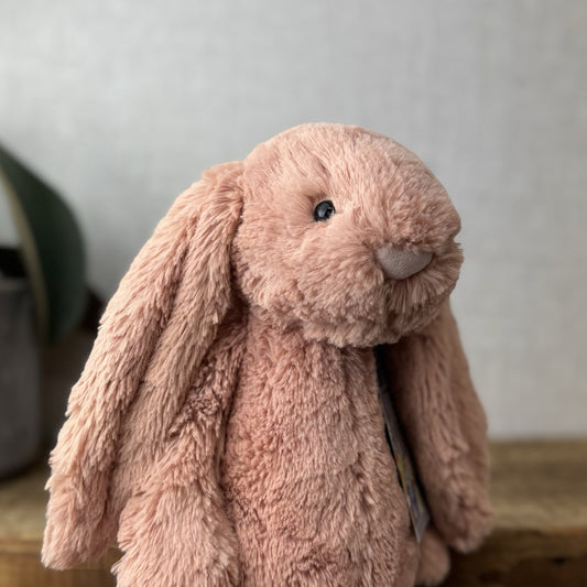 Jellycat Medium Bashful Apricot Bunny - Peach Pale Pink Bashful Jellycat 12”