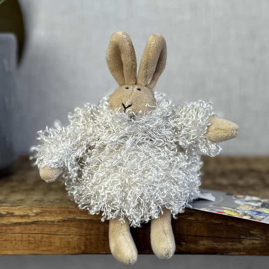 Jellycat Flutternutter Bunny - Vintage Rabbit Curly Jumper New Without Tags 5”