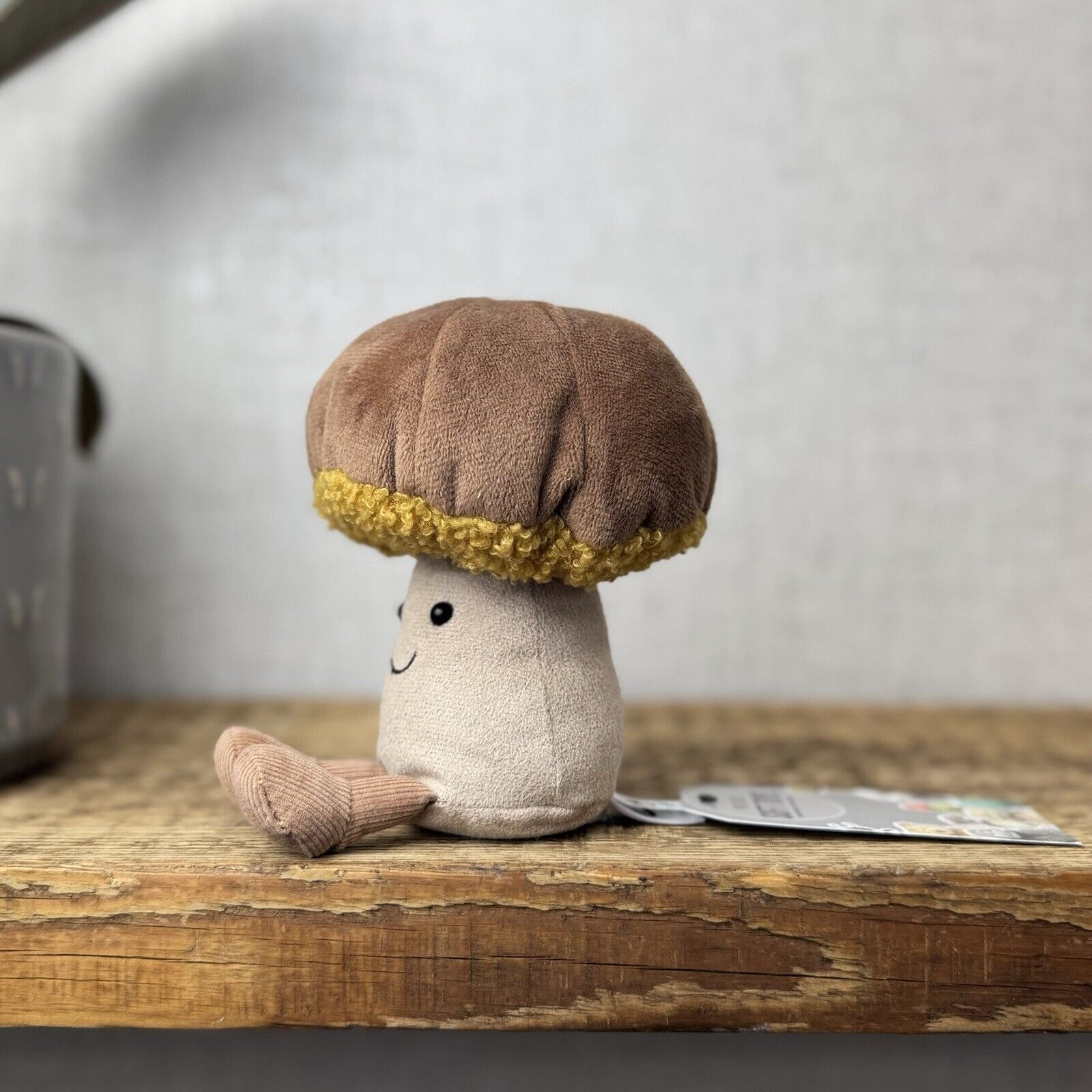 Jellycat Amuseable Toadstool - Small Mushroom Plush Beanie With Legs 8"