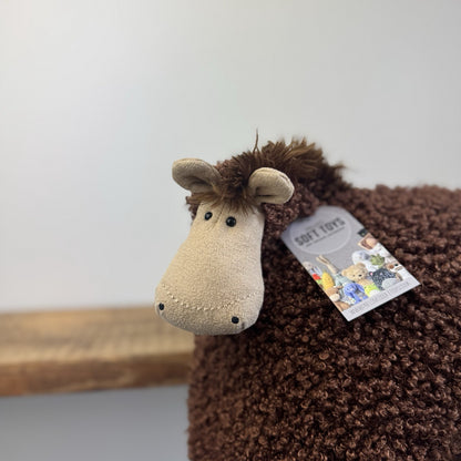 Jellycat Cushillow Horse - Beanie Retired Horse Brown Plush NWOT 14"
