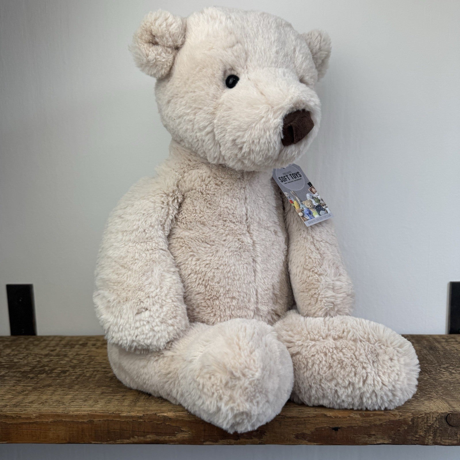 Jellycat Huge Barley Bear - Large Cream Bear Retired Hard To Find 23"