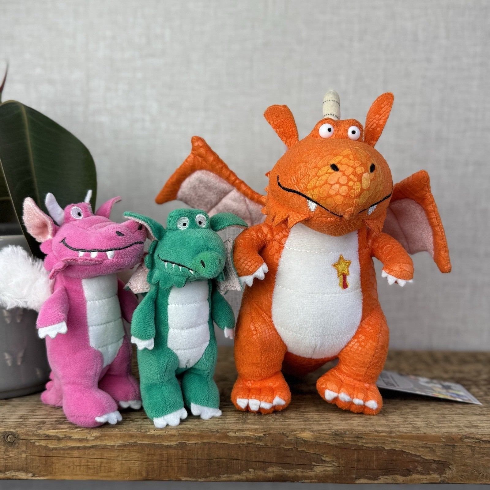 Aurora Zog Dragon And Friends - Julia Donaldson Book Plush Soft Toy Bundle X3