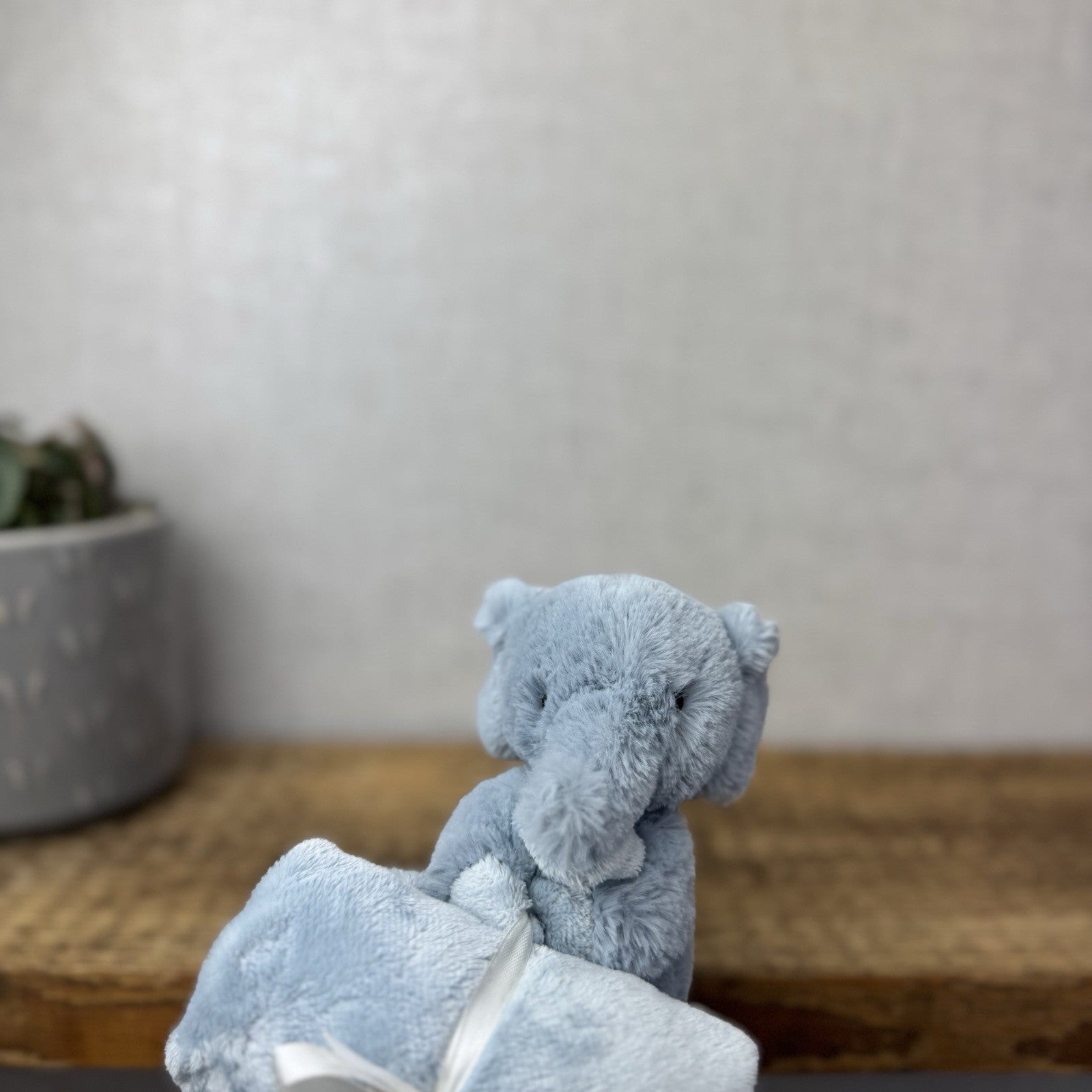 Jellycat Snugglet Elephant Soother - Baby Soft Blue Elephant Comforter Blanket