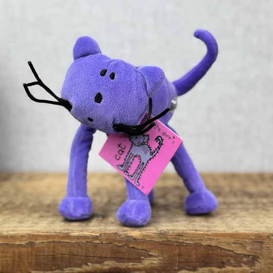 Bang On The Door Purple Cat - New With Tags Vintage Cat Beanie Plush Rare 8”