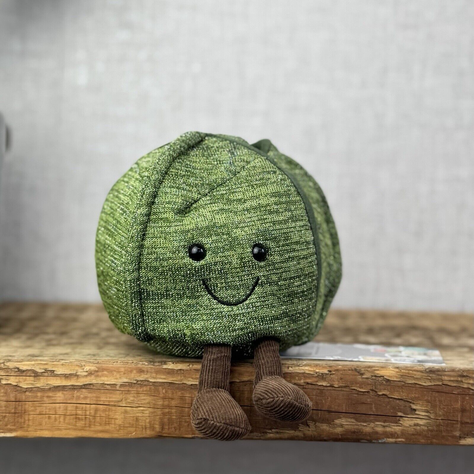 Jellycat Amuseable Glisten Brussels Sprout - Christmas Plush Soft Toy 4”