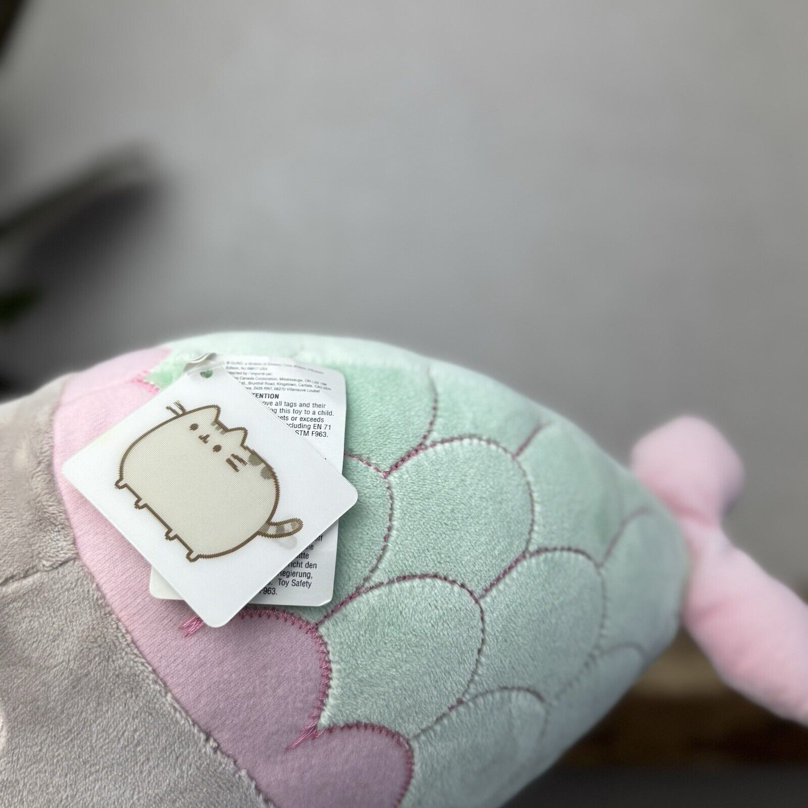 Pusheen Mermaid Merkitty - Gund Mermaid Cat Soft Toy Cushion Plush Medium 12"