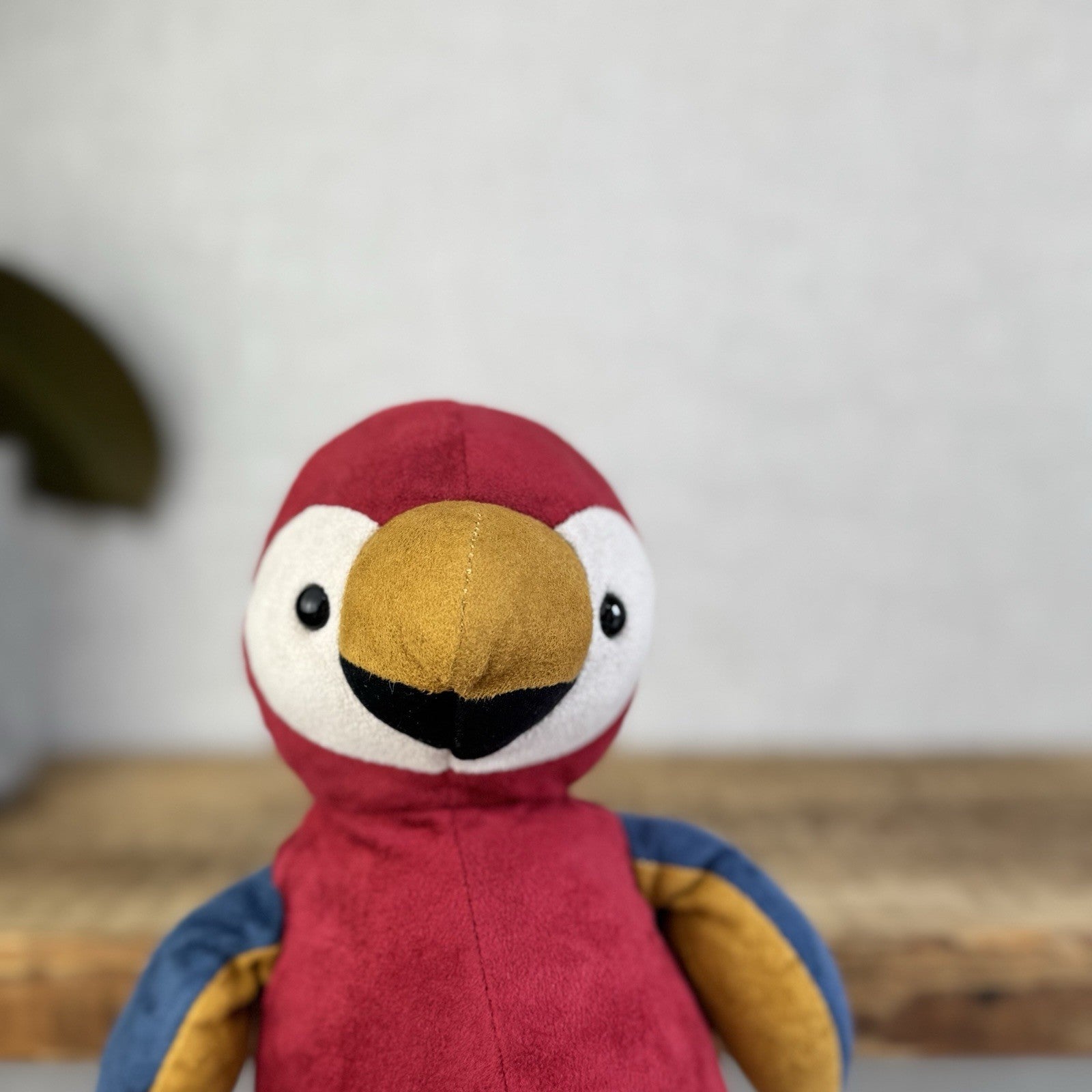Jellycat Belby Parrot - Red/Blue Suede Parrot Wild Bird Beanie Retired Soft Toy 