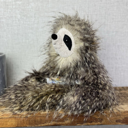 Jellycat Cyril Sloth - Fluffy Grey/brown Sloth Soft Toy Retired Rare Beanie 14”