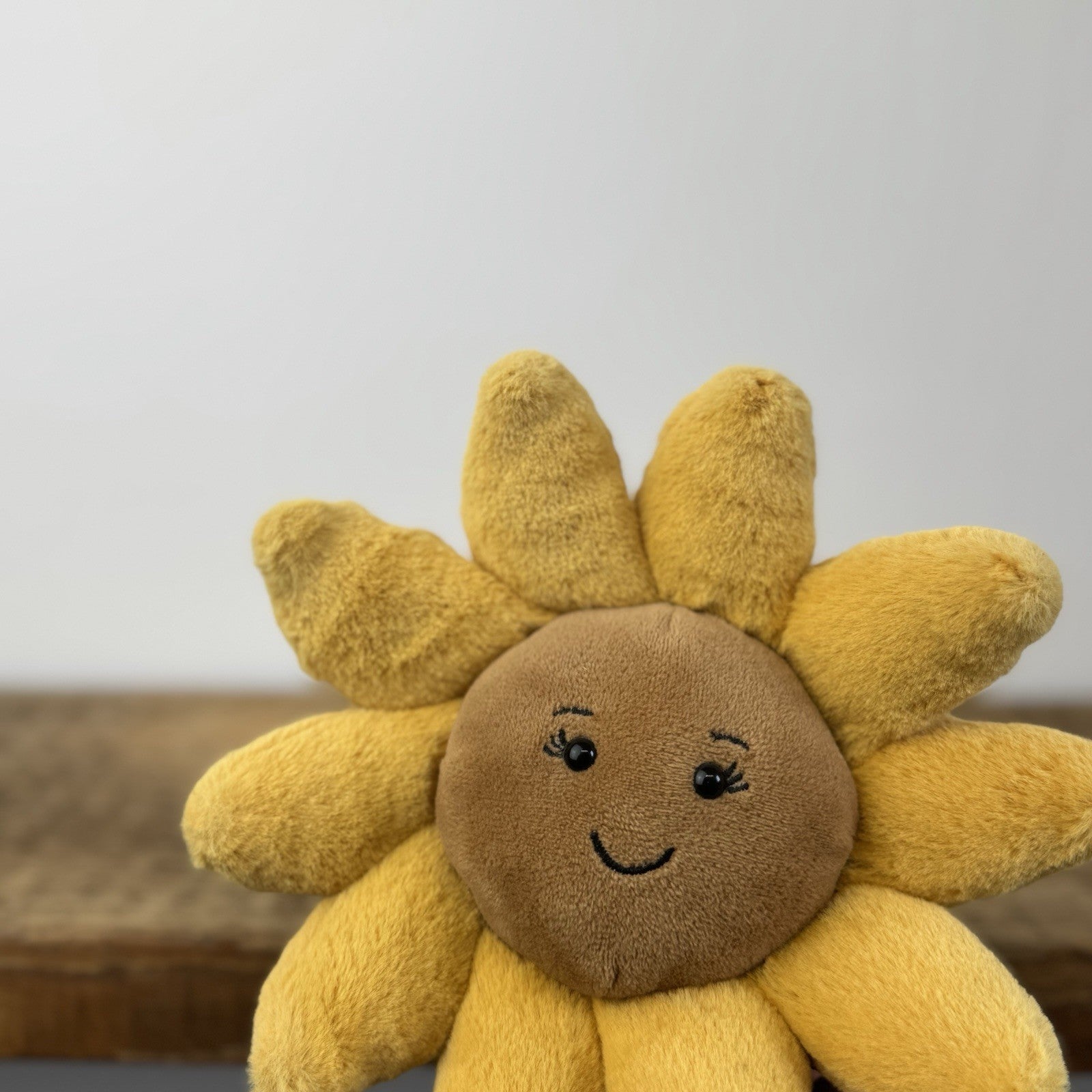 Jellycat Small Fluery Sunflower - Sunflower Beanie Soft Toy Floral Plush 8"