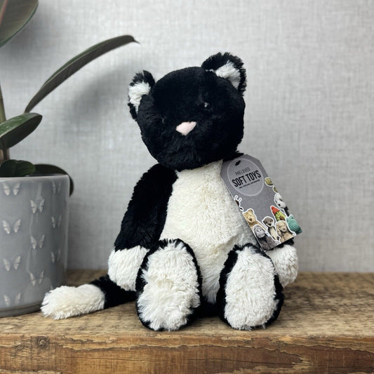 Jellycat Medium Bashful Tuxedo Cat - Black/White Cat Retired Kitty Cat 12”