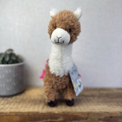 John Lewix X Jellycat Poncho Llama - Curly LLama Beanie Soft Toy Medium 12"
