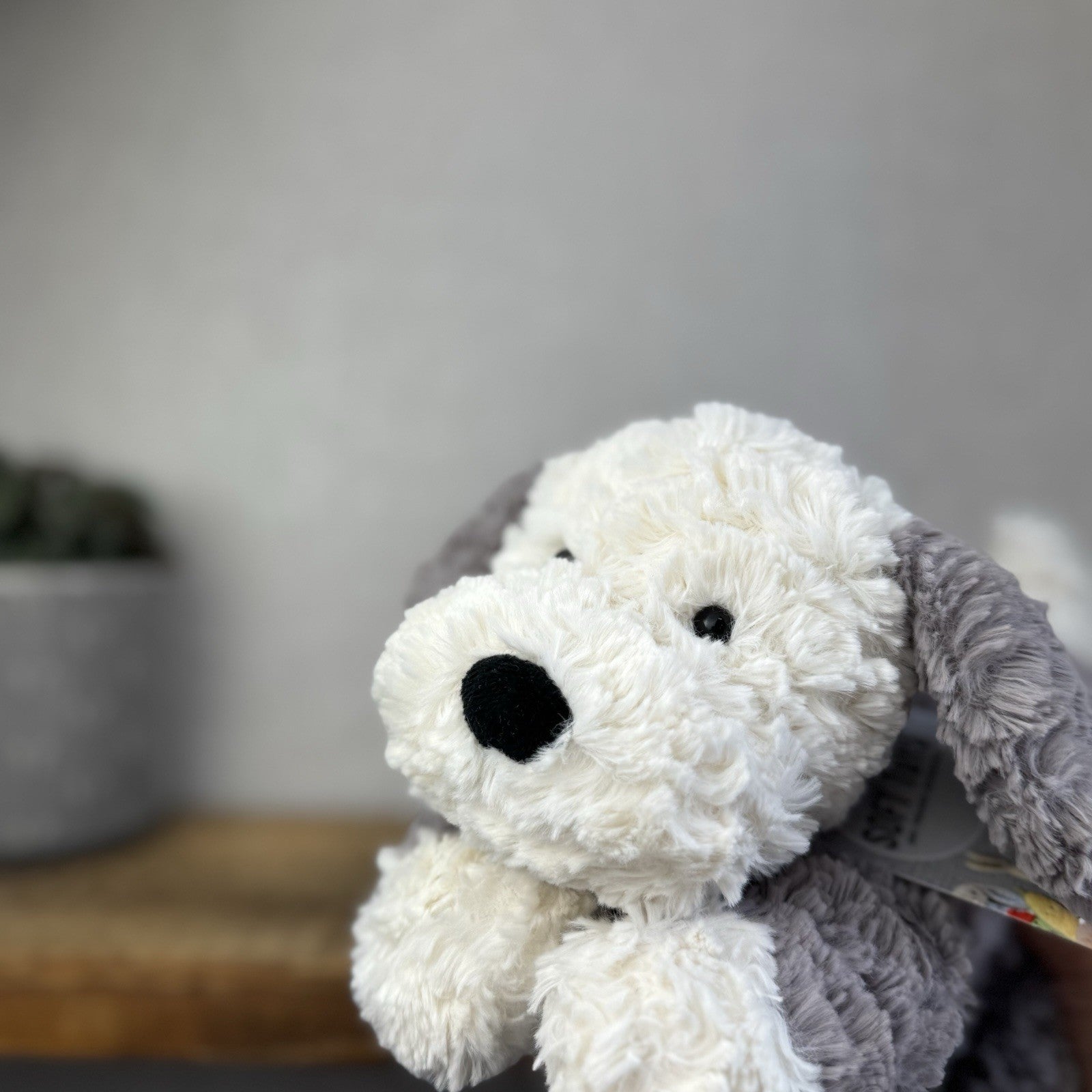 Jellycat Tumblie Sheepdog Grey & White Puppy Dog Soft Toy Plush Dog 12" (#4)