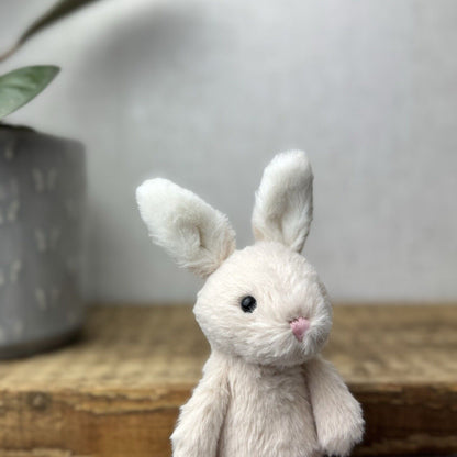Jellycat Oatmeal Fluffy Bunny - Mini Bunny - Tiny Fluffy Bunny 5” Pocket Pal (2)