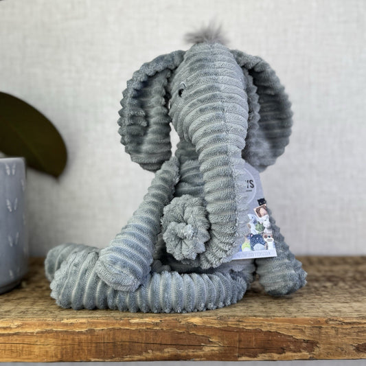 Jellycat Ribble Elephant - Textured Ribble Elephant Sitting Long Trunk 15"