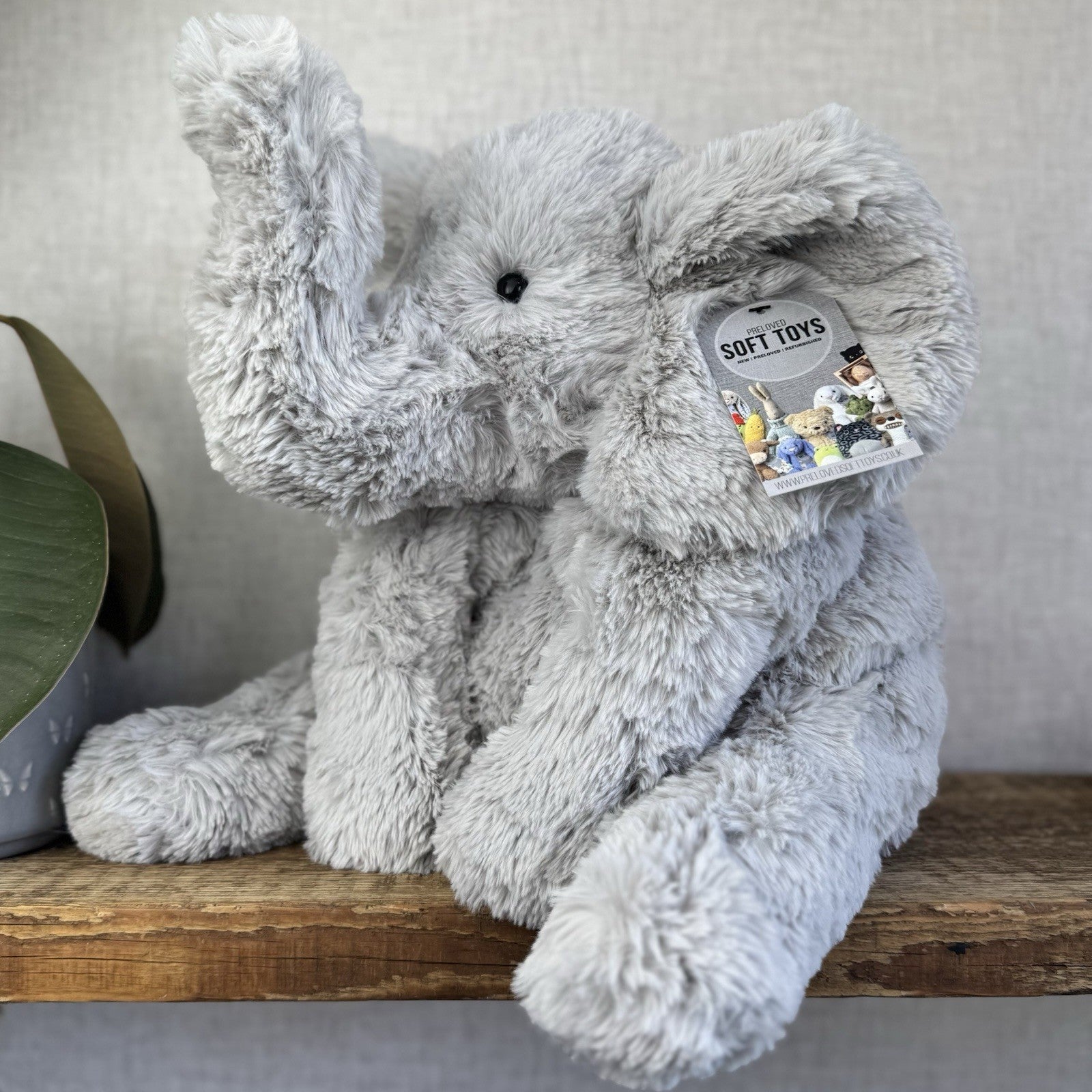 Jellycat Wanderlust Elly - Large Super Soft Floppy Elephant Jellycat Beanie 16”