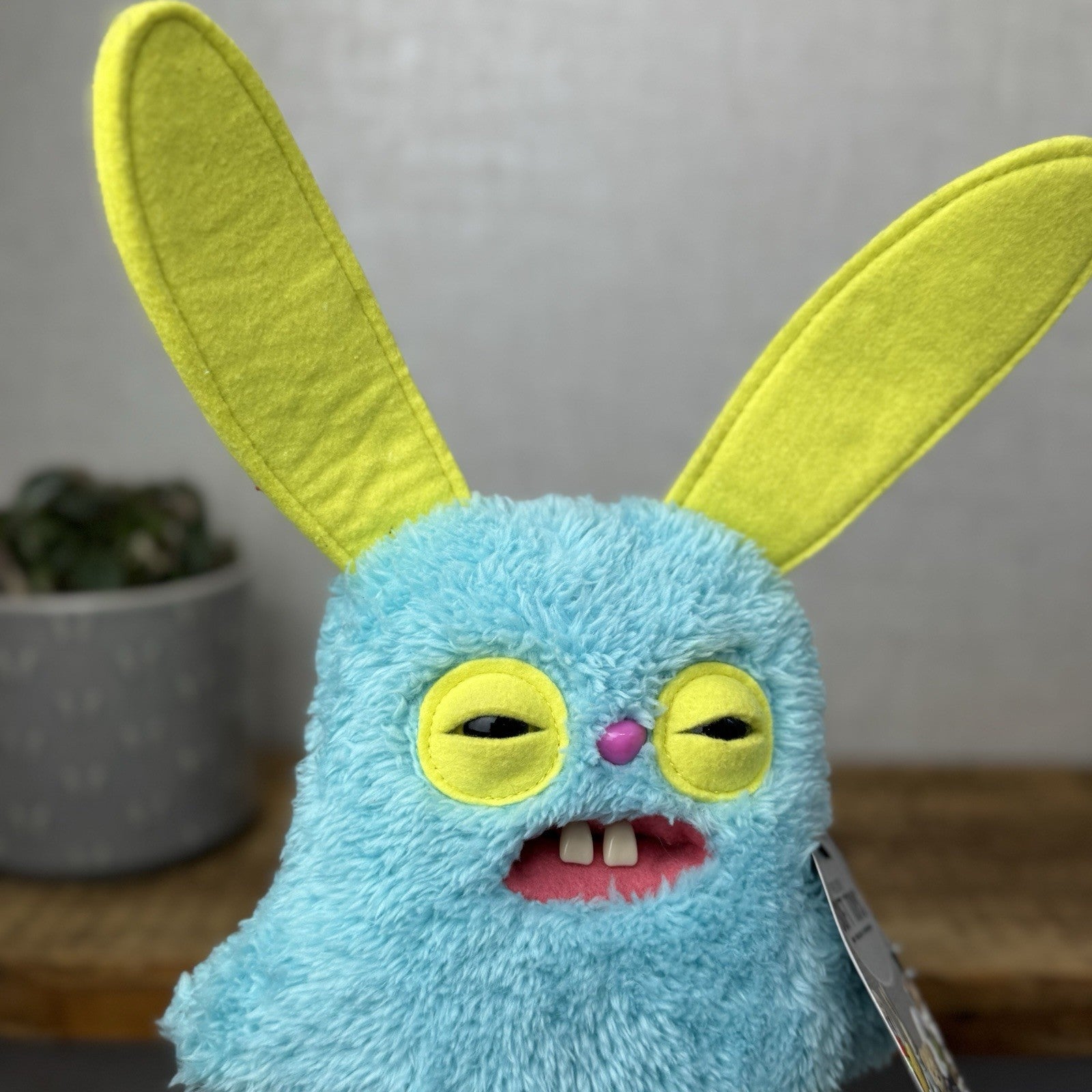 Fuggler Rabid Rabbit Snuggler Edition - Blue Bunny Funny Ugly Monster Plush 