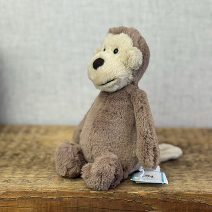 Jellycat Small Bashful Monkey Retired Brown Beanie Monkey Plush Retired 8" BNWT