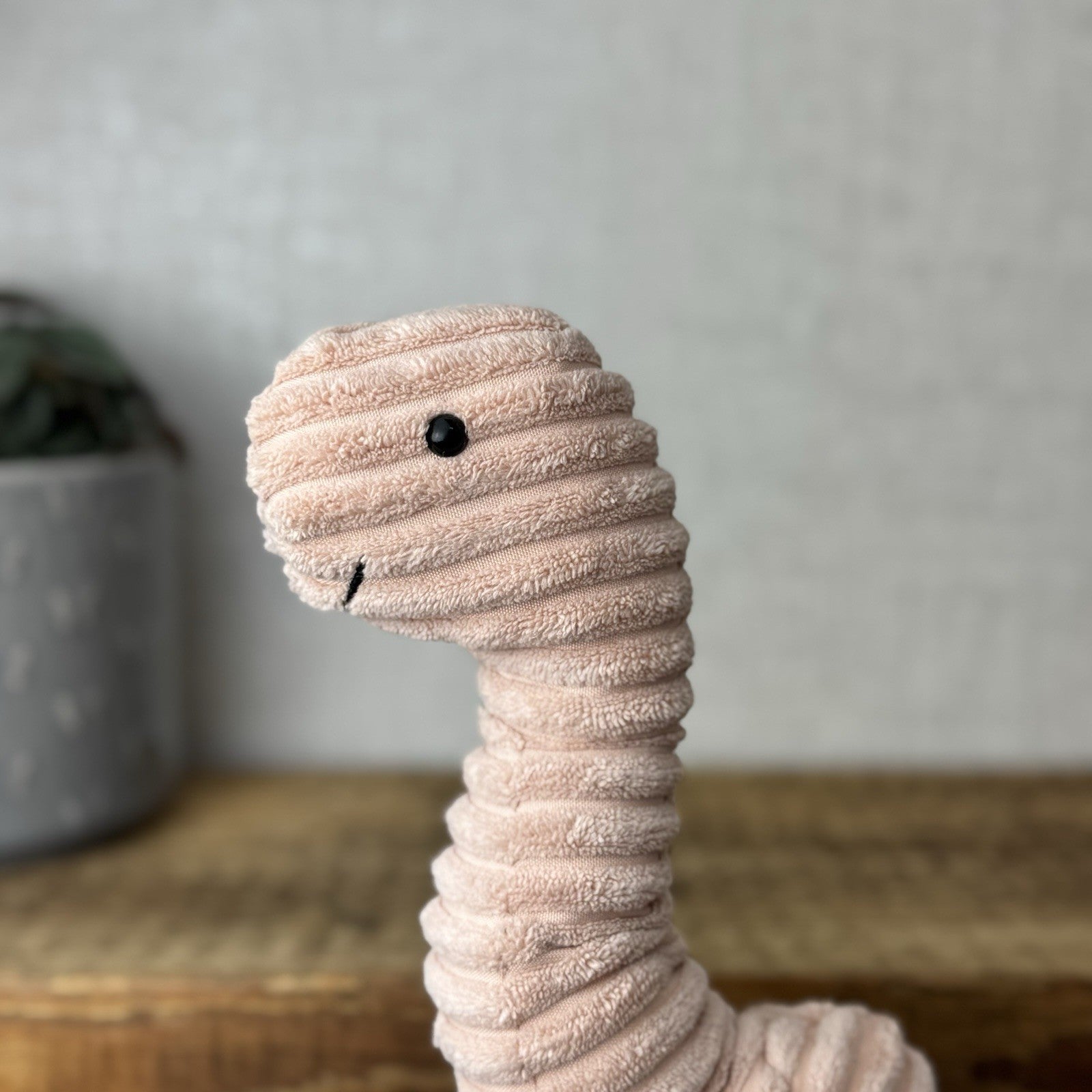 Jellycat Waldo Worm - Pink Wiggly Worm Pink Cordy Medium Retired Beanie 15”