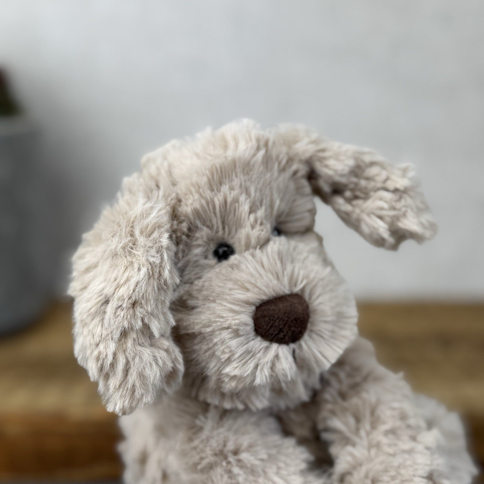 Jellycat Small Riley Fuddlewuddle Pup - New Grey White Company Exclusive 6”