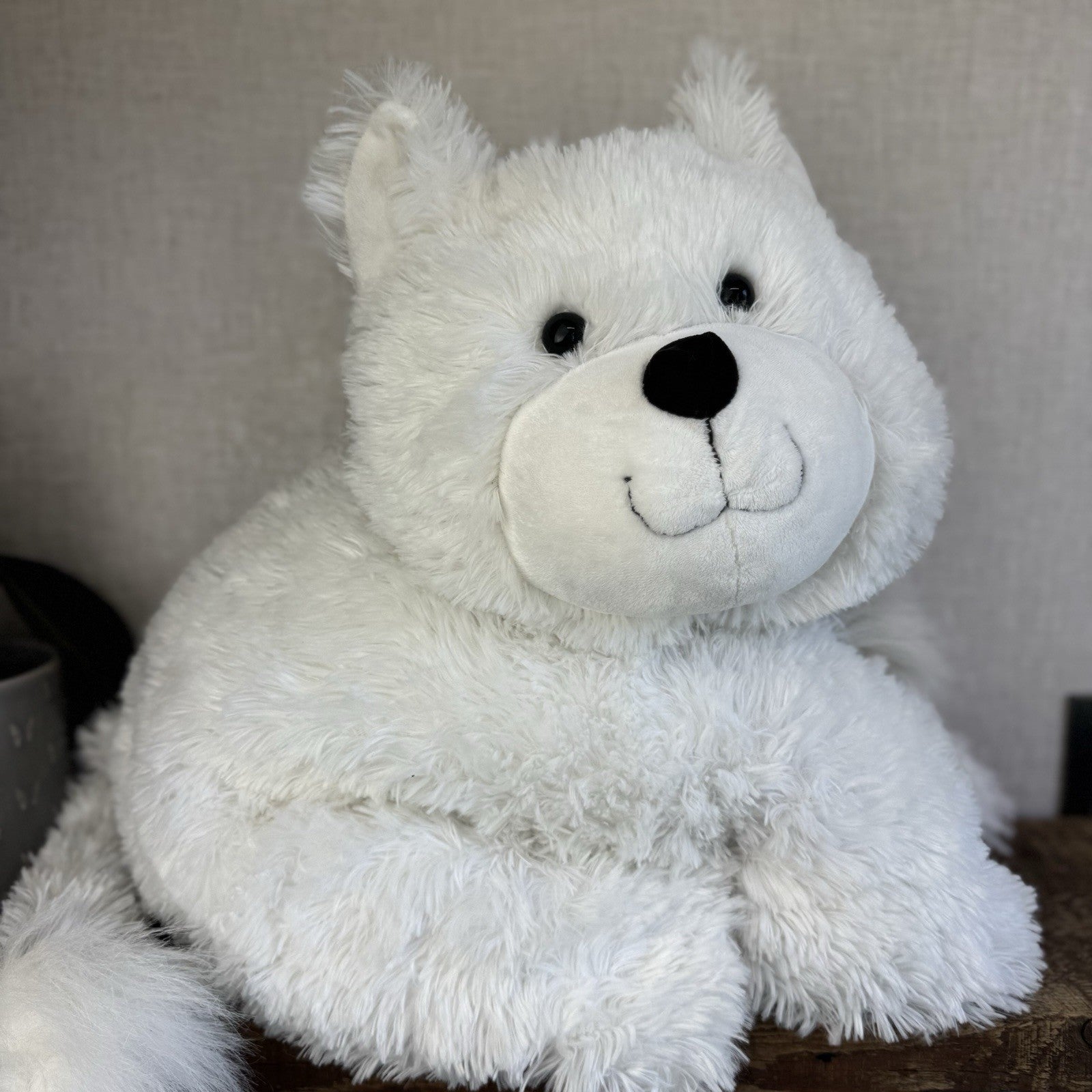 Huge Truffles White Cat - Little White Company/Jellycat Collab Large Cushion Cat