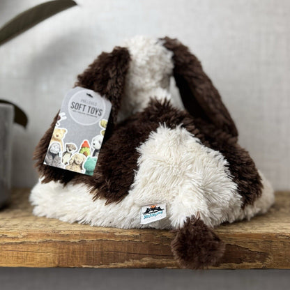 Jellycat Medium Truffles Dog - Cream/Brown Floppy Dog Pillow Beanie Retired 14”