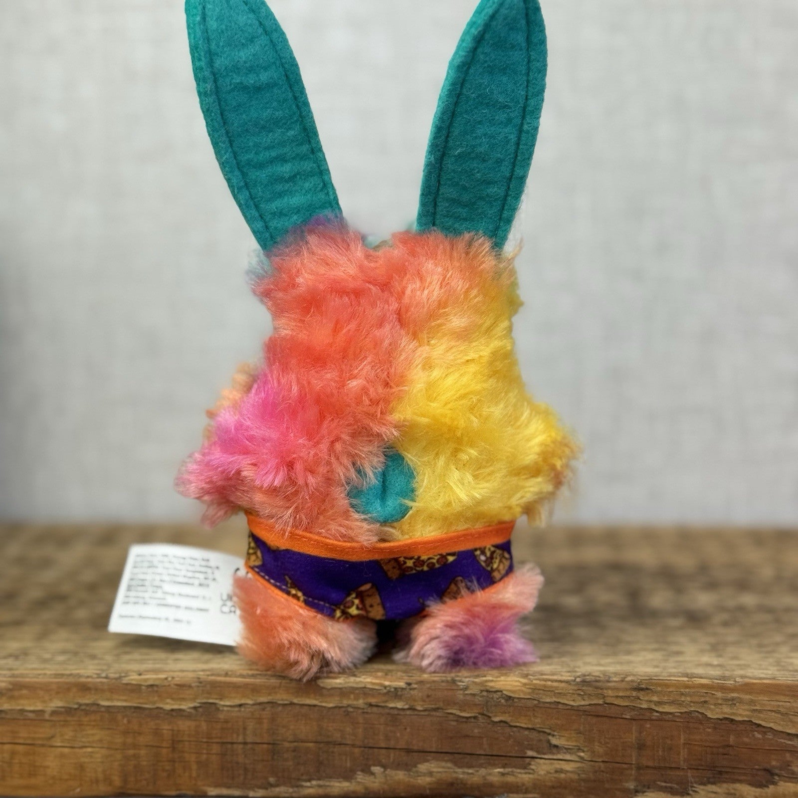 Fuggler Series 4 Keyring Soft Toy Collectible Budgie Rabbid Rabbit Rainbow Plush