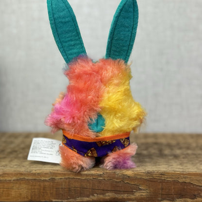 Fuggler Series 4 Keyring Soft Toy Collectible Budgie Rabbid Rabbit Rainbow Plush