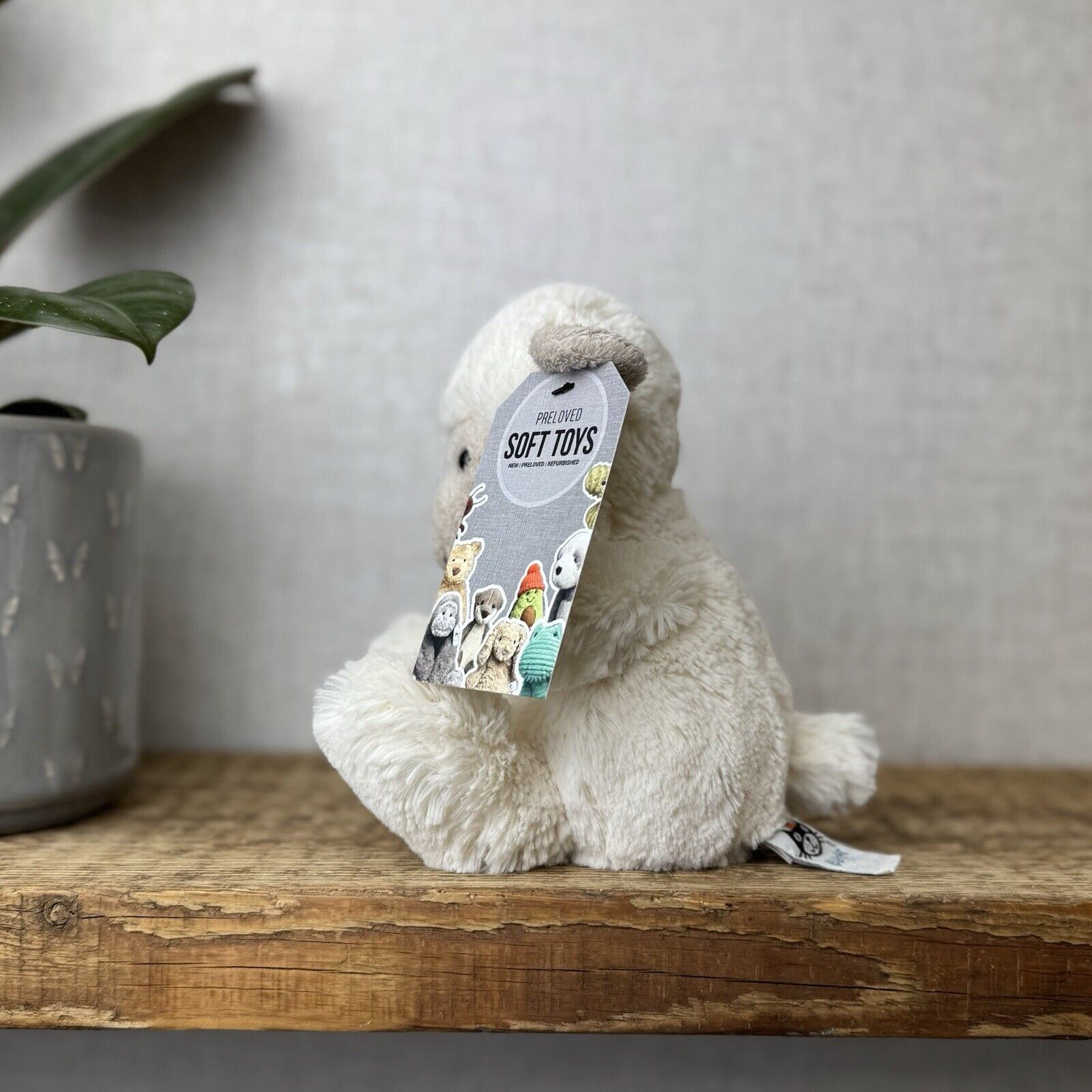 Jellycat Large Poppet Lamb - Cream Poppet Sheep Tiny Pocket Pal Retired 6”