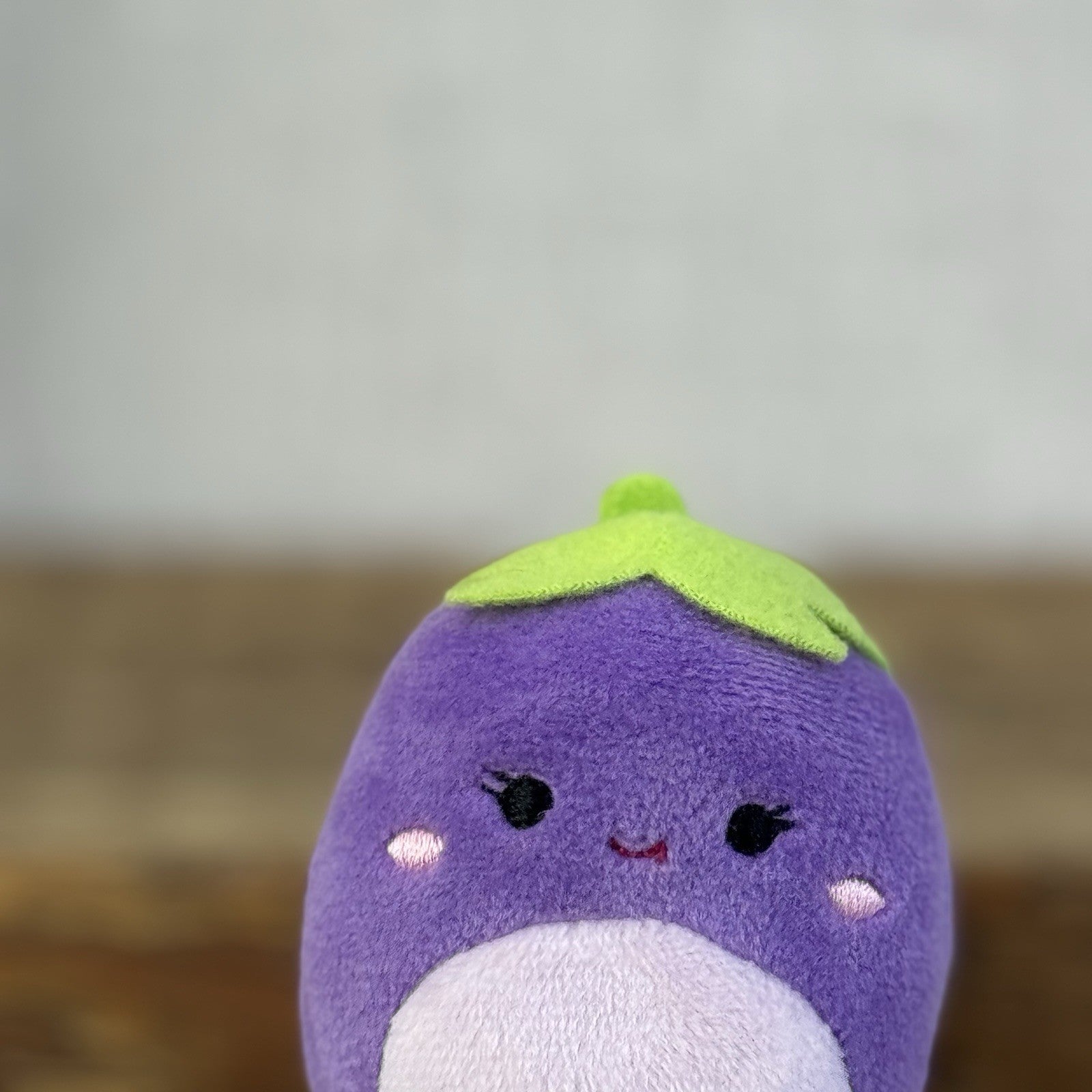 Squishmallow Squishville - Glena Eggplant - Aubergine Soft Toy Purple Mini 2"