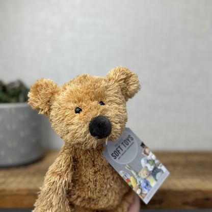 Jellycat  Tumbler Bear - Golden Scruffy Bunglie Style Bear Beanie Plush 10”