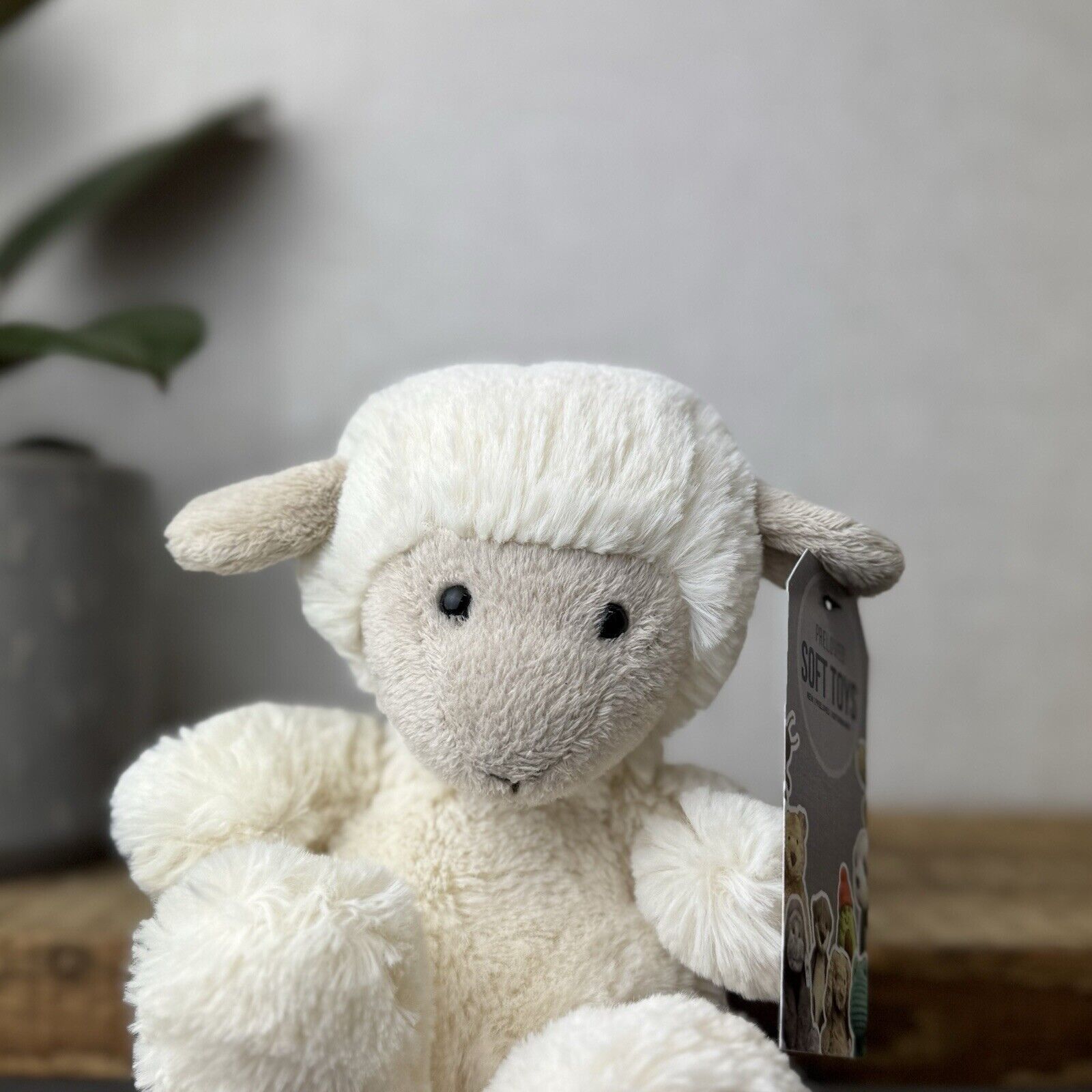 Jellycat Large Poppet Lamb - Cream Poppet Sheep Tiny Pocket Pal Retired 6”