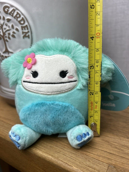 Squishmallows Clips - Blue Joelle Bigfoot Pink Flower 4 Inch BNWT Cute Kawaii
