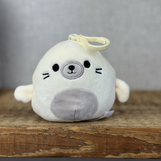 Squishmallow Keyring Clip Bagcharm - Lucille Cream Seal Squish 4"