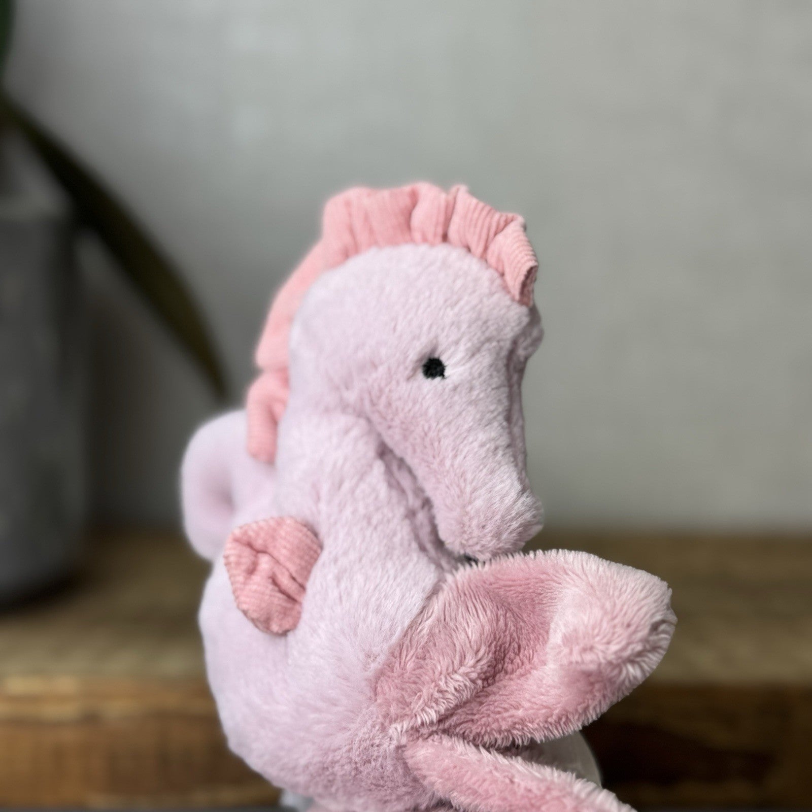 Jellycat Sienna Pink Seahorse Soother - Pink Comfort Blanket Soother Retired