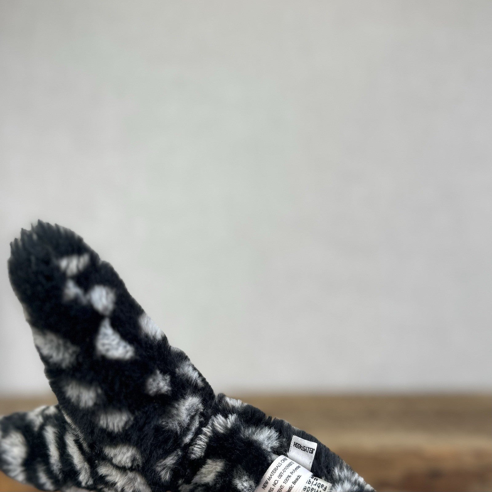 Jellycat Large Pebble Shark - Black/White Spot Large Beanie Shark 25"