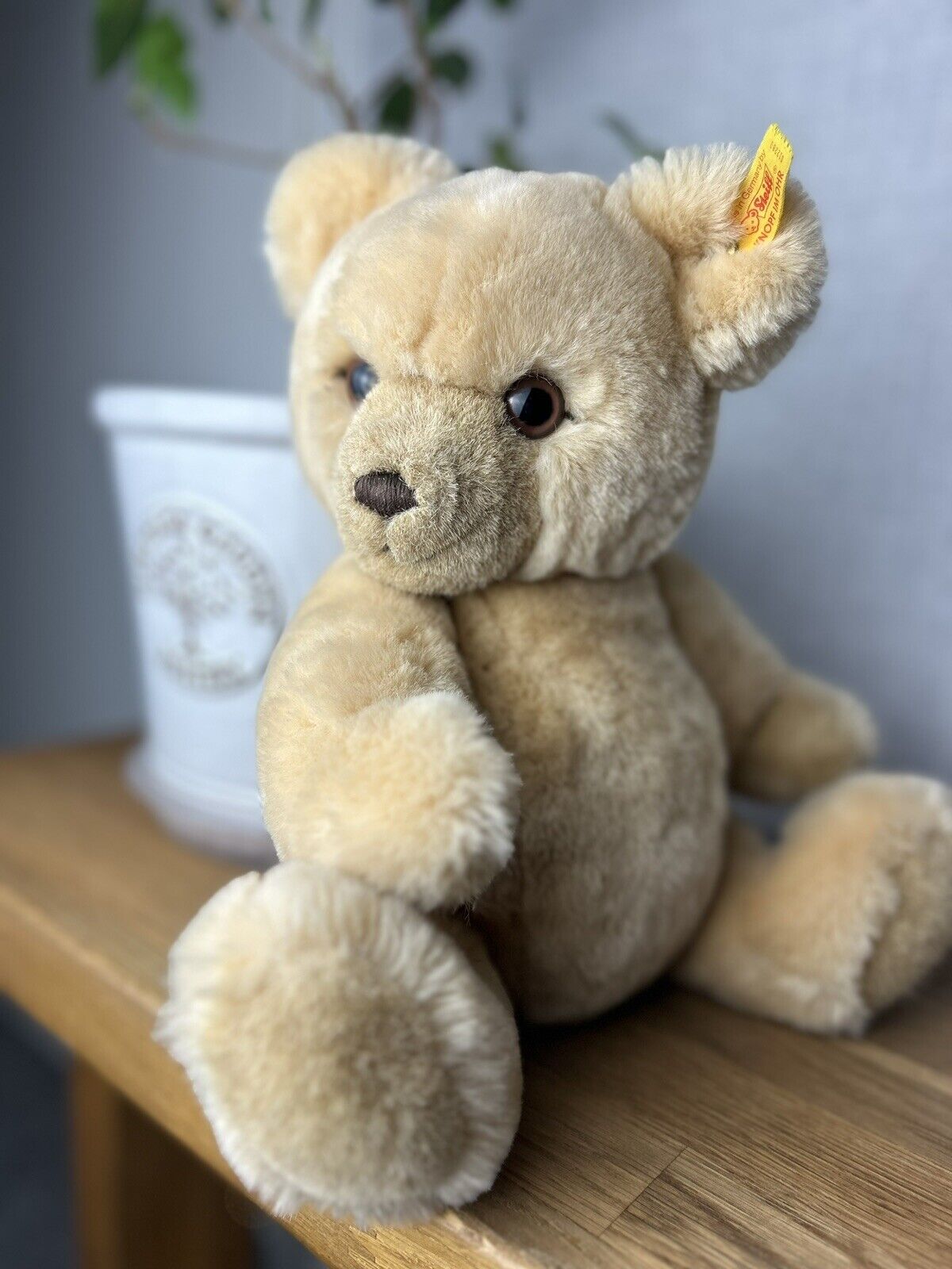 Steiff Petsy Blonde Bear 012280 - Medium Vintage 5 Way Jointed Steiff Bear Light