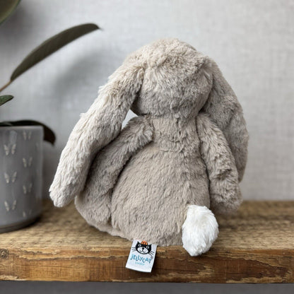 Jellycat Medium Bashful Beige Bunny - Light Brown Bunny Soft Toy Beanie 12” (2)