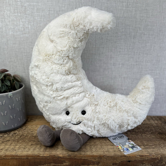 Jellycat Huge Amuseable Moon Plush Beanie Soft Toy - Decor Display NWOT 18”
