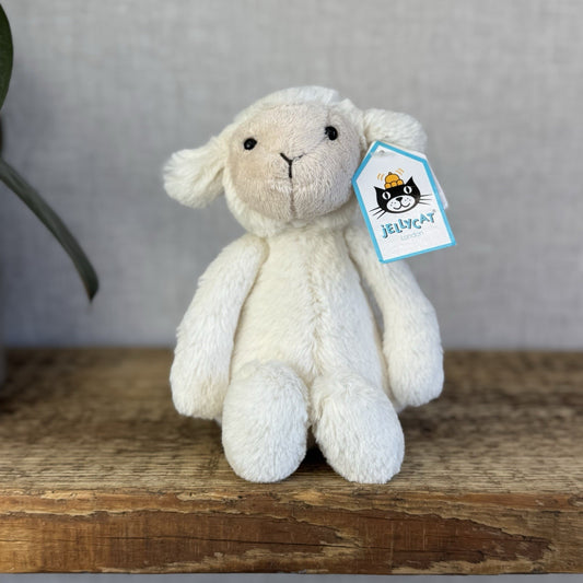 Jellycat Small Bashful Lamb Soft Toy Sheep New With Tags Cream Beanie 8” Tags