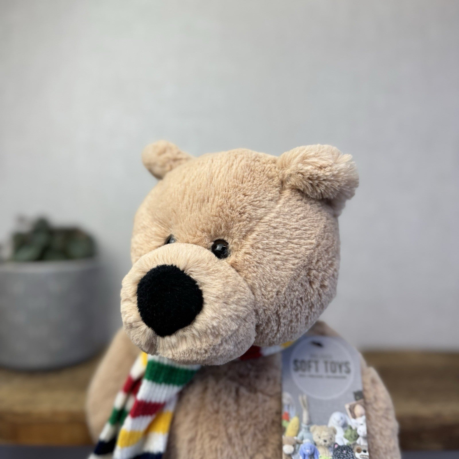 Hudsons Bay Company Pelly Bear 2007 (Animal Adventure) Striped Scarf Beanie Bear