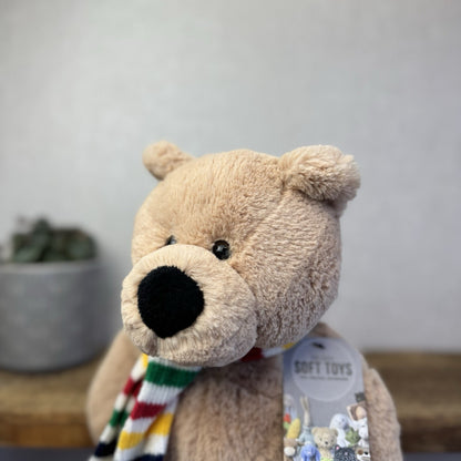 Hudsons Bay Company Pelly Bear 2007 (Animal Adventure) Striped Scarf Beanie Bear
