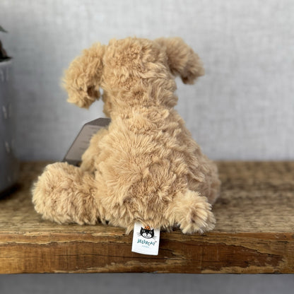 Jellycat Small Fuddlewuddle Puppy - Small Sitting Textured Honey Dog Retired 6"