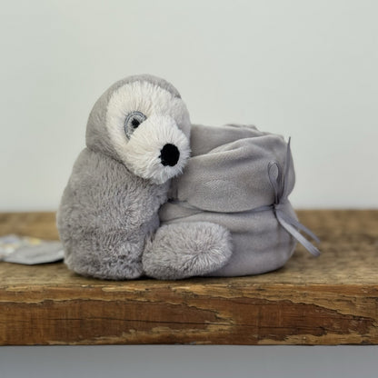 Jellycat Bailey Sloth - Shooshu Sloth Soother Comfort Blanket Grey Retired Rare